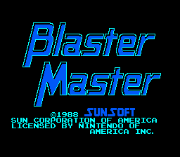 Blaster Master Title Screen
