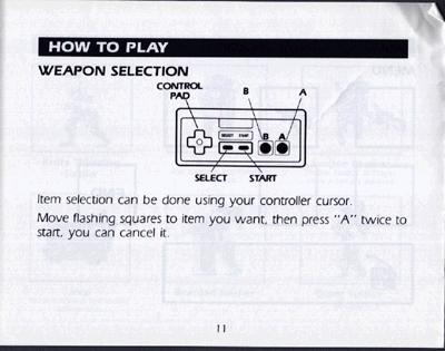 Bionic Commando manual page 11!