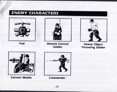 Bionic Commando manual page 20!
